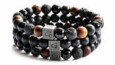 Vikings Triple  Set natuursteen armband set met drie armbanden