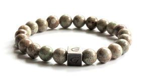 Kralen armband | Blue chrysanthenum