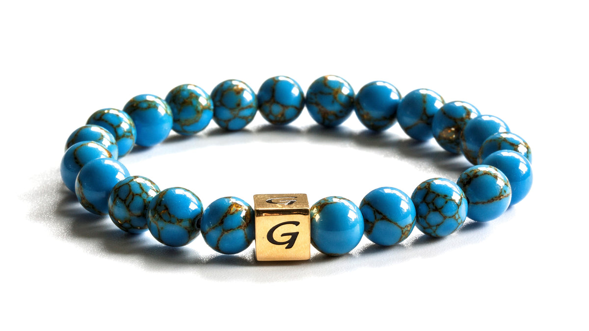 Kralen armband | Blue imperial jaspers