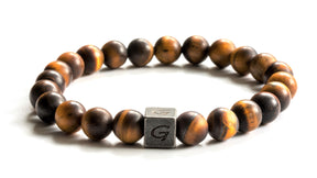 Kralen armband natuursteen | Frosted yellow tiger eye