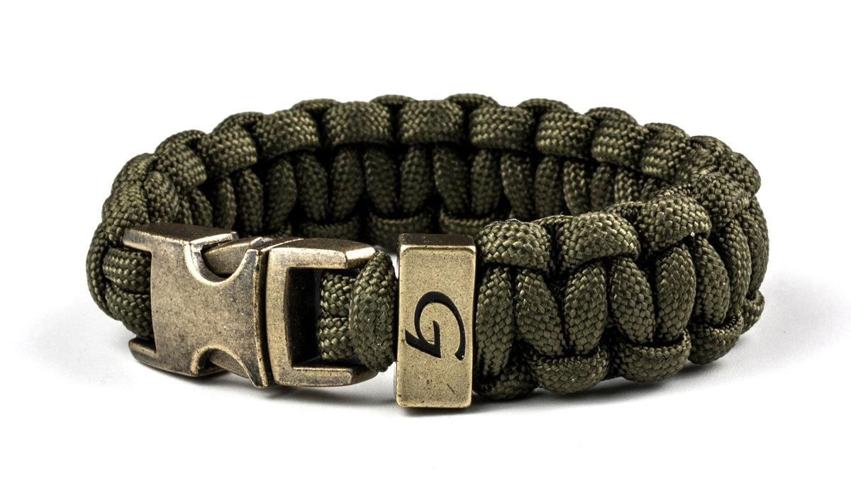 Touw armbanden voor mannen | Olive drab