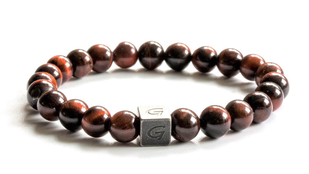 Kralen armband natuursteen | Red tiger eye