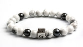 Kralen armband natuursteen | Snow owl