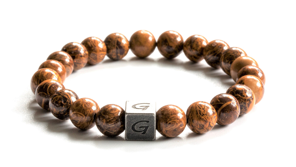 Kralen armband natuursteen | Woodstone