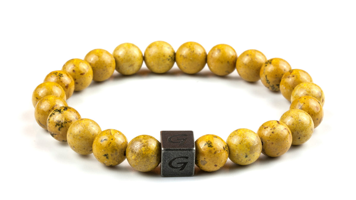 Kralen armband natuursteen | Yellow grass